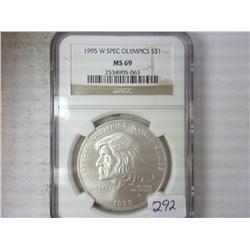 1995-W SPECIAL OLYMPICS US SILVER DOLLAR