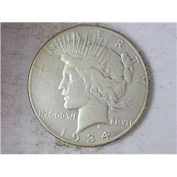 1934-S PEACE SILVER DOLLAR (KEY DATE)
