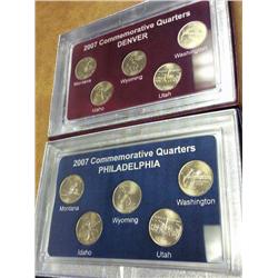 2-2007 COMMEMORATIVE STATE QUARTER SETS (UNC)