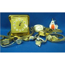Bag of Watches & Travel Clock