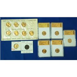 Lot-Pennies, Lincoln & Indian Head some Graded