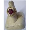 Image 7 : 14K Ruby and Diamond Ring 11.8 grams w/GLA 19K