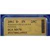 Image 3 : Lot- 2002-D SGS MS70 Quarter & 1935-D XF