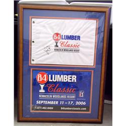 Golf Flag Signed by Vijay Singh 84 2006 PGA