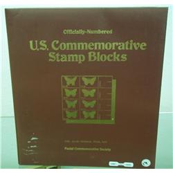 Officially Numbered US Commemorative Stamp Blocks