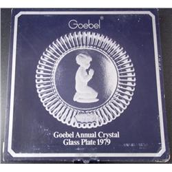 1st Edition Goebel Annual Crystal Glass Plate 1979
