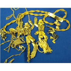 Bag of Gold Plated Costume Jewelry