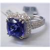 Image 2 : 18K Tanzanite and Diamond Ring w/ AIG +13K