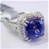 Image 3 : 18K Tanzanite and Diamond Ring w/ AIG +13K