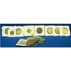 Lot-World Coins including Silver Francs & Rare