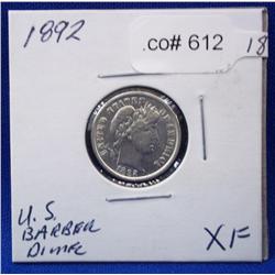1892 Barber Dime XF Just an Incredible Coin