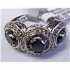 Image 1 : 14K 3 Black and 110 White Diamonds Ring w/ GLA 15K
