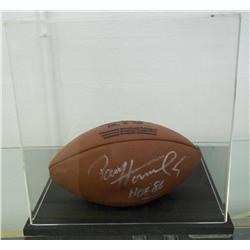 Autographed Football by Paul Hornung in Display