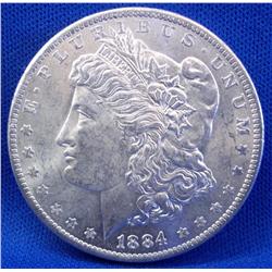 1884-O Morgan Silver Dollar CH-BU