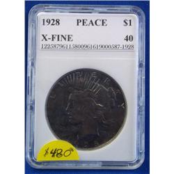 1928 Key Date Philadelphia Mint Peace Dollar
