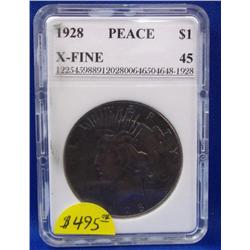 1928 Key Date Philadelphia Mint Peace Dollar