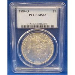 1884-O Morgan Silver Dollar PCGS MS63