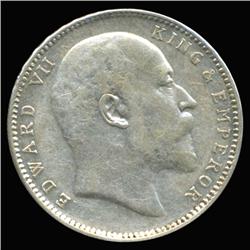 1906B India Silver Rupee High Grade (COI-6633)