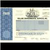 Image 1 : 1980s Rollins Intl Stock Certif Scarce Blue (COI-3352)
