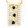 0.63Ct Blue Sapphire & 22 Diamond 9K Gold Pendant (JEW-9057X)