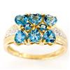 2.10Ct Heart London Blue Topaz Diamond 9K Gold (JEW-9056X)