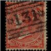 Image 1 : 1863 RARE GB 4p Red Used Stamp Harlines Variety (STM-1411)