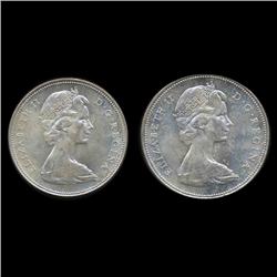 1966 Canada $1 Silver MS63/64 Pair (COI-7964)