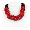900ct Turquoise, Red Coral & Crystal Necklace (JEW-2196)