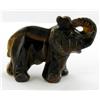 Image 1 : 18ct Handcarved Tiger Eye Elephant (ANT-1075)