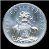 Image 2 : 1972 Bahamas $5 Silver BU (COI-5768)