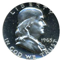 1963 Franklin Half Proof Gem Graded PR69 DMPL (COI-4613)