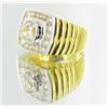 Image 2 : 43ctw Lab Diamond 22k Gold Vermeil Ring (JEW-2363)