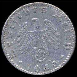 1940J Nazi Germany 50pfg XF Scarce (COI-8115)