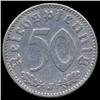 Image 2 : 1940J Nazi Germany 50pfg XF Scarce (COI-8115)