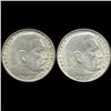 Image 1 : 1938B Nazi Germany 2 Mark Silver Hi Grade 2 Pcs (COI-8071)