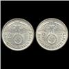 Image 2 : 1938B Nazi Germany 2 Mark Silver Hi Grade 2 Pcs (COI-8071)