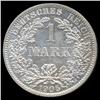 Image 2 : 1905A Germany 1 Mark Better Unc RARE Double Die (COI-8034)
