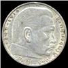 Image 1 : 1938E Nazi Germany 2 Mark Silver Hi Grade ERROR (COI-8073)