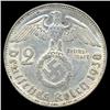 Image 2 : 1938E Nazi Germany 2 Mark Silver Hi Grade ERROR (COI-8073)