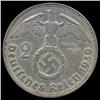Image 2 : 1939J Nazi Germany 2 Mark Silver Hi Grade (COI-8086)