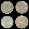 Image 1 : 1937A/E/G/J Nazi Germany 2 Mark Silver Hi Grade 4 Pcs (COI-8069)