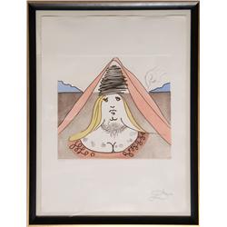 Salvador Dali, The Lady Dulcinea, Aquatint Etching