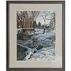 Image 1 : Michael Davidoff, Footbridge in the Snow, Watercolor