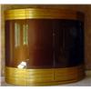 Image 1 : Lacquered Giltwood Armoire Gold and Chocolate Brown Armoire