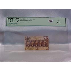 Fractional 25 Cent 1st Issue Face