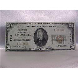 $20 National 1929 Ty1, LA California