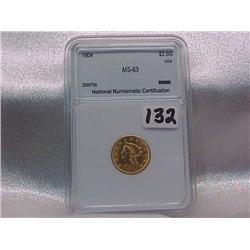 Gold $2.50 Quarter Eagle 1904