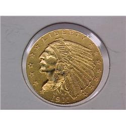 Gold $2.50 Indian 1911