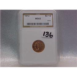 Gold $2.50 Indian 1912