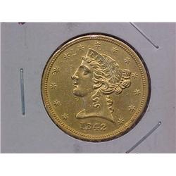Gold $5 Half Eagle 1842D